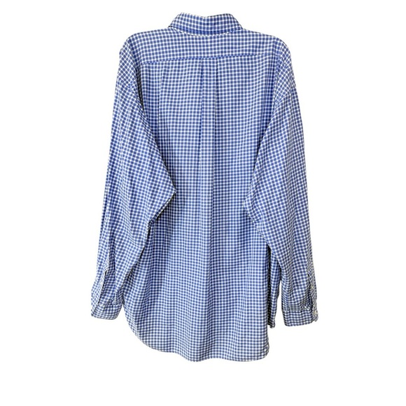 Ralph Lauren Blake Gingham Button Down Shirt 100% Cotton Blue White Size XL - Picture 2 of 7